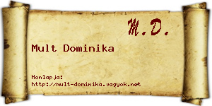 Mult Dominika névjegykártya